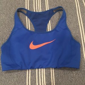 Blue Nike sportsbra size small